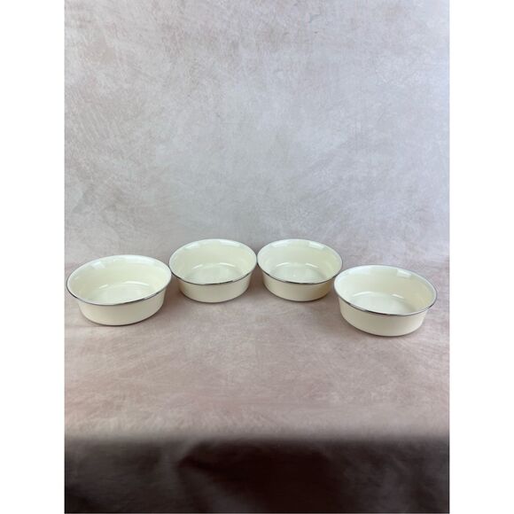 Vintage Lenox China Solitaire 5 3/8" Fruit Dessert Sauce Bowl Set of 4 - Picture 3 of 6